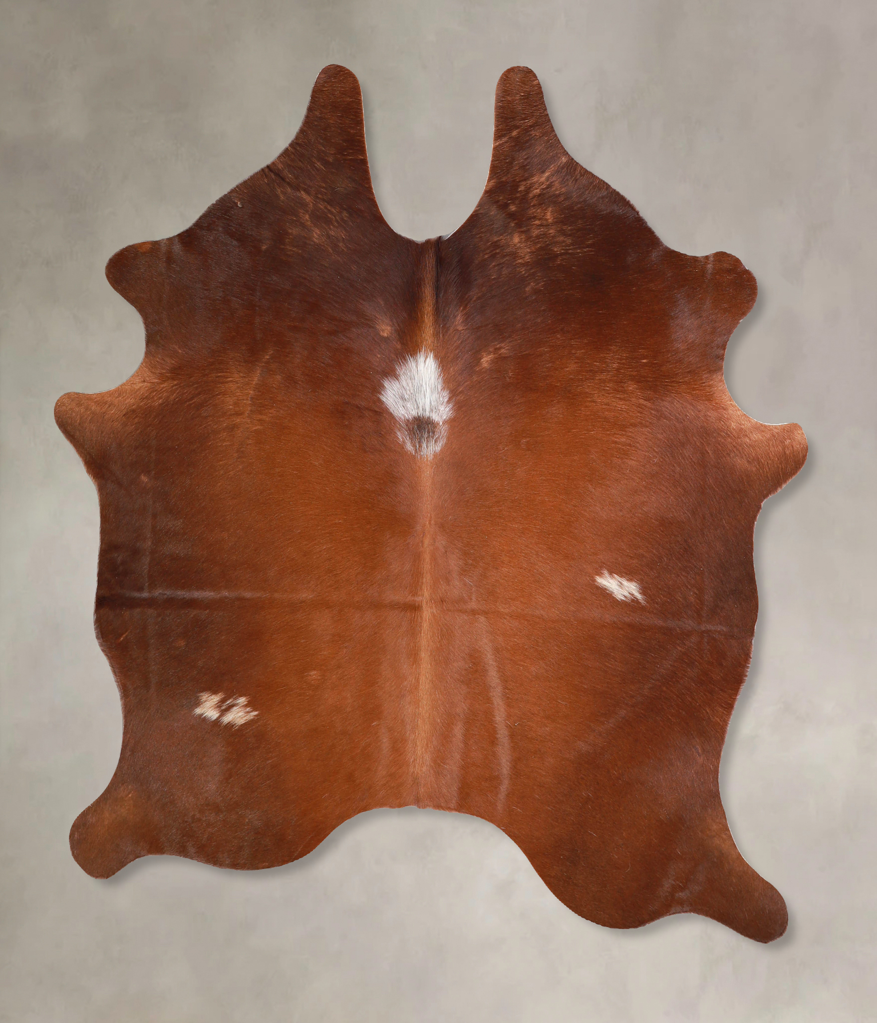 Solid Brown Cowhide Rug #A34845