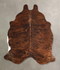 Dark Brindle Medium Brazilian Cowhide Rug 5'4