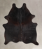 Chocolate Medium Brazilian Cowhide Rug 5'8