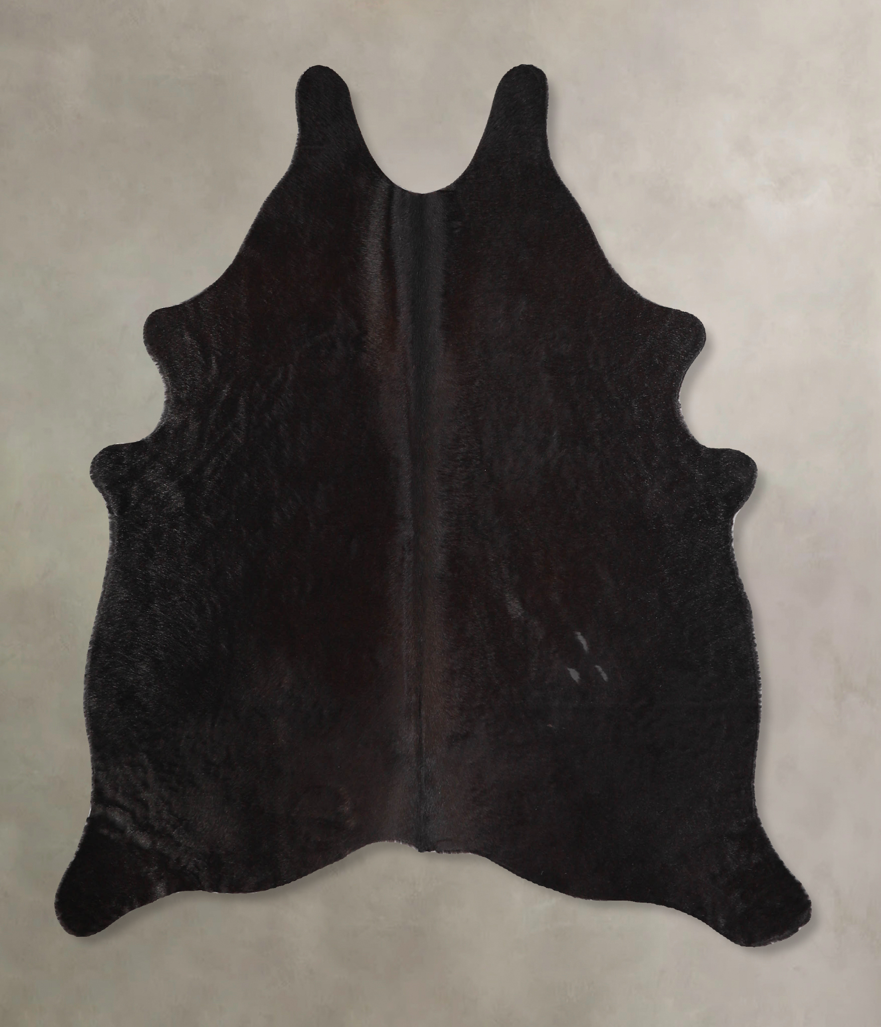 Solid Black Cowhide Rug #A34882