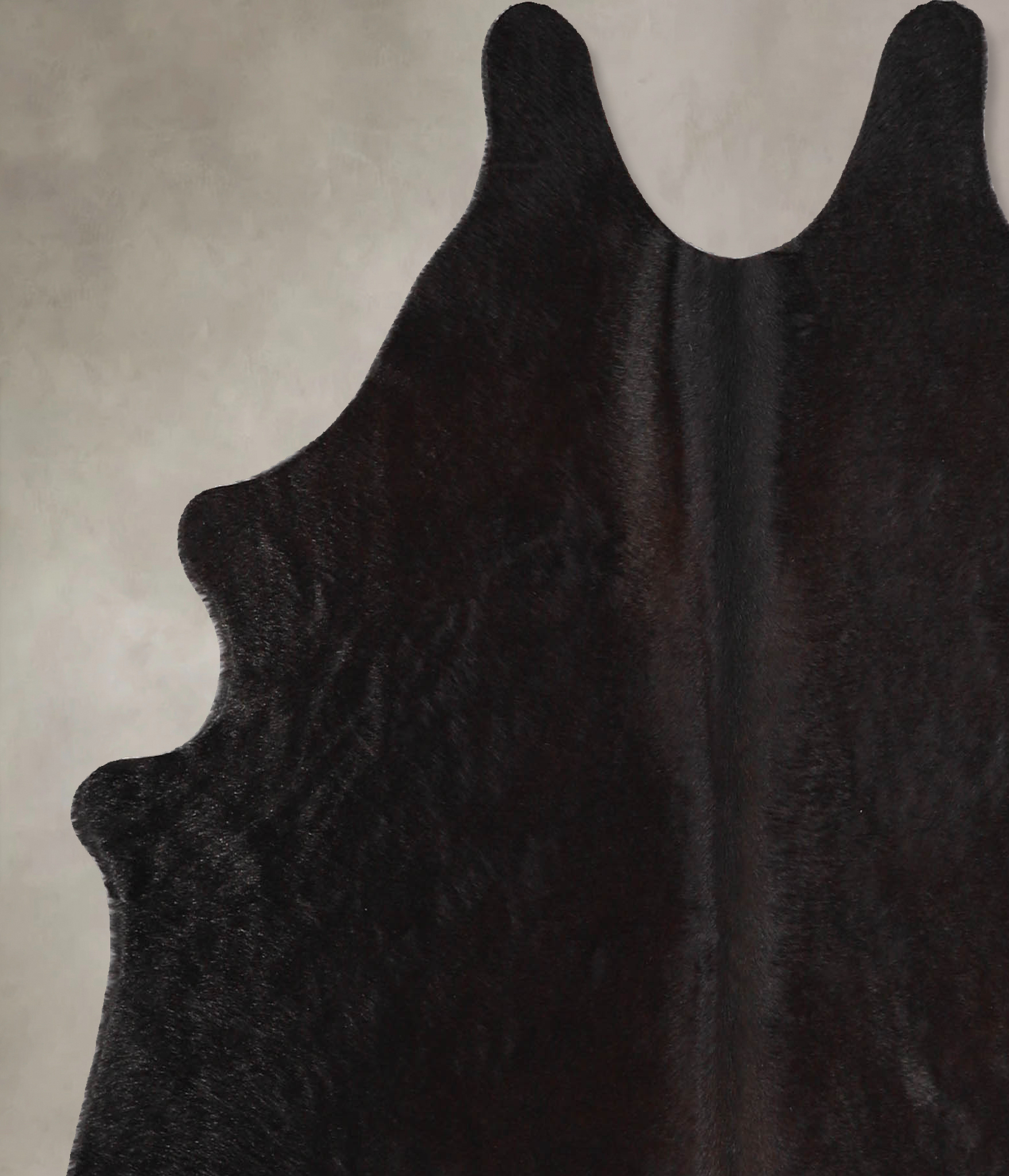 Solid Black Cowhide Rug #A34882