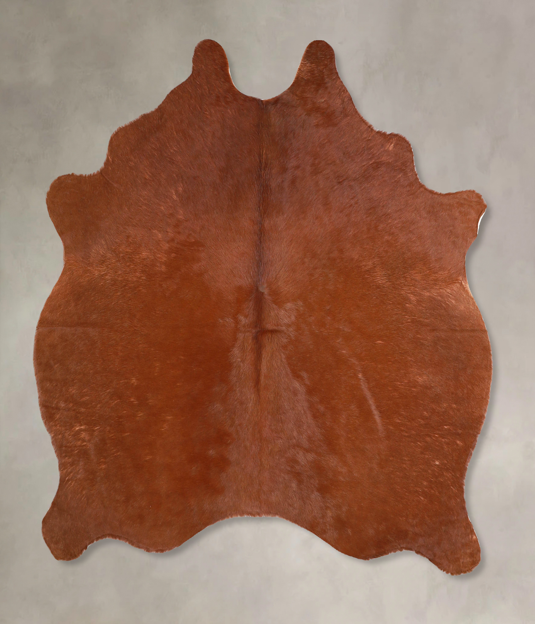 Solid Brown Cowhide Rug #A34888