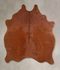 Solid Brown Medium Brazilian Cowhide Rug 4'10