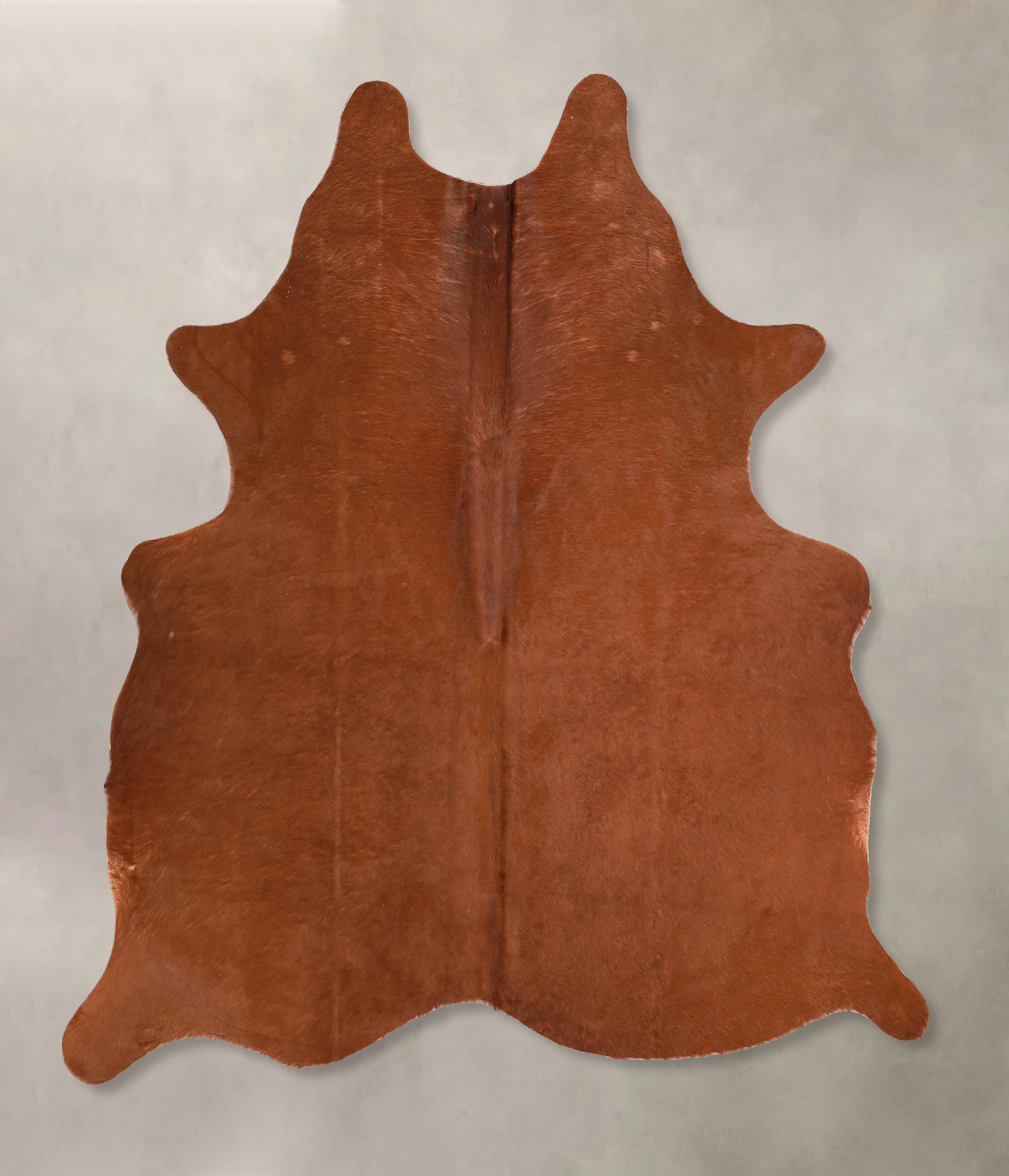 Solid Brown Cowhide Rug #A34894