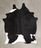 Black and White Medium Brazilian Cowhide Rug 5'5