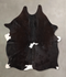 Black and White Medium Brazilian Cowhide Rug 5'2