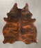 Dark Brindle Medium Brazilian Cowhide Rug 4'11