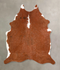 Brown and White Regular Medium Brazilian Cowhide Rug 5'7