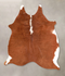 Brown and White Regular Medium Brazilian Cowhide Rug 5'4