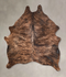 Dark Brindle Medium Brazilian Cowhide Rug 5'11