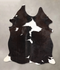 Black and White Medium Brazilian Cowhide Rug 5'4