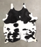 Black and White Medium Brazilian Cowhide Rug 5'0