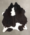 Black and White Medium Brazilian Cowhide Rug 5'0