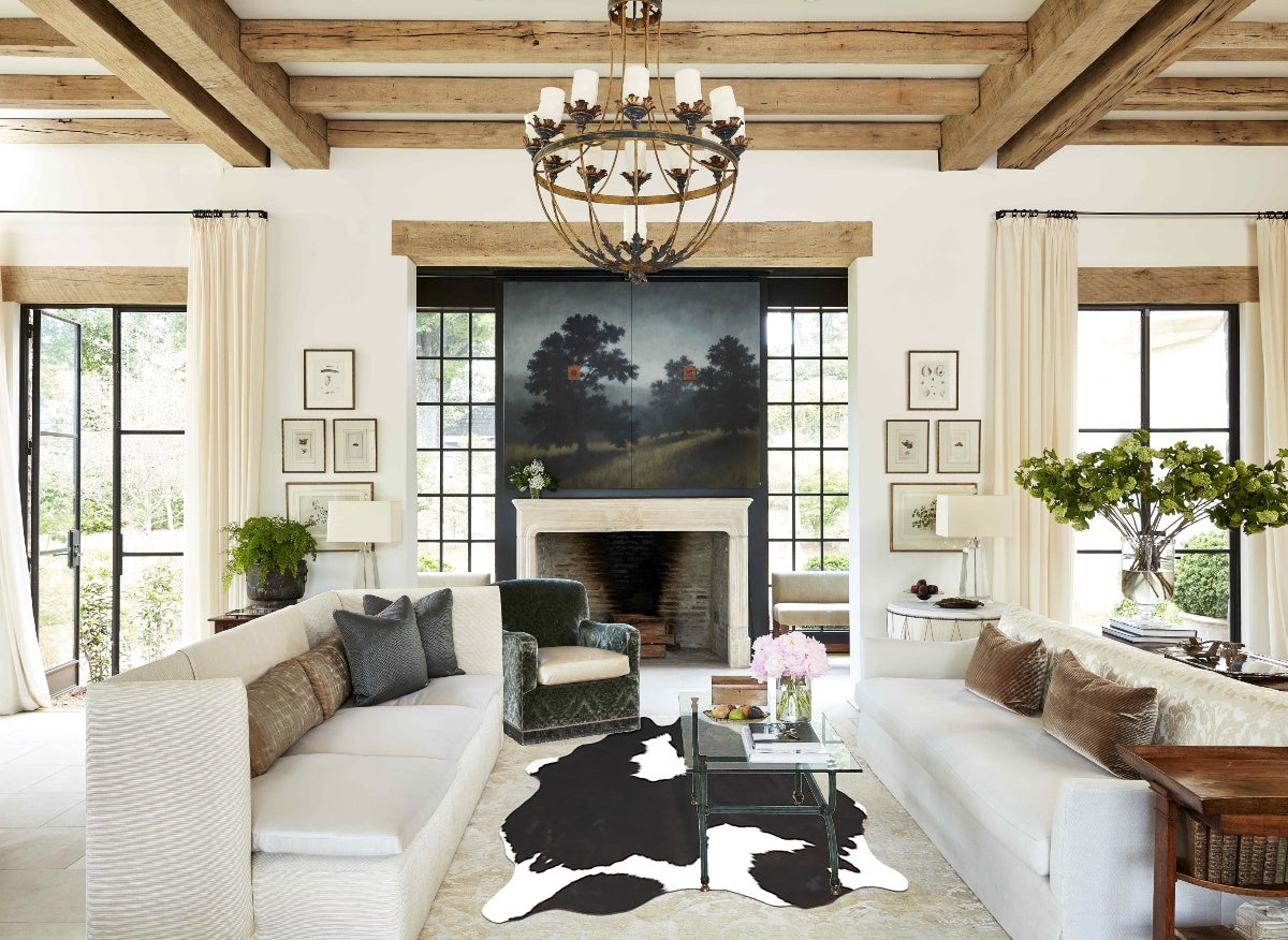 Black and White Cowhide Rug #A34952