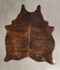 Dark Brindle Medium Brazilian Cowhide Rug 5'9