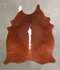 Brown and White Regular Medium Brazilian Cowhide Rug 5'1