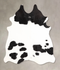 Black and White Medium Brazilian Cowhide Rug 5'0