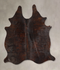 Dark Brindle Medium Brazilian Cowhide Rug 5'5