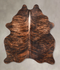 Dark Brindle Medium Brazilian Cowhide Rug 4'10