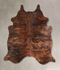 Dark Brindle Medium Brazilian Cowhide Rug 5'3