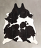 Black and White Medium Brazilian Cowhide Rug 5'4