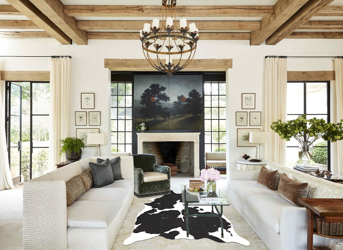 Black and White Cowhide Rug #A34994