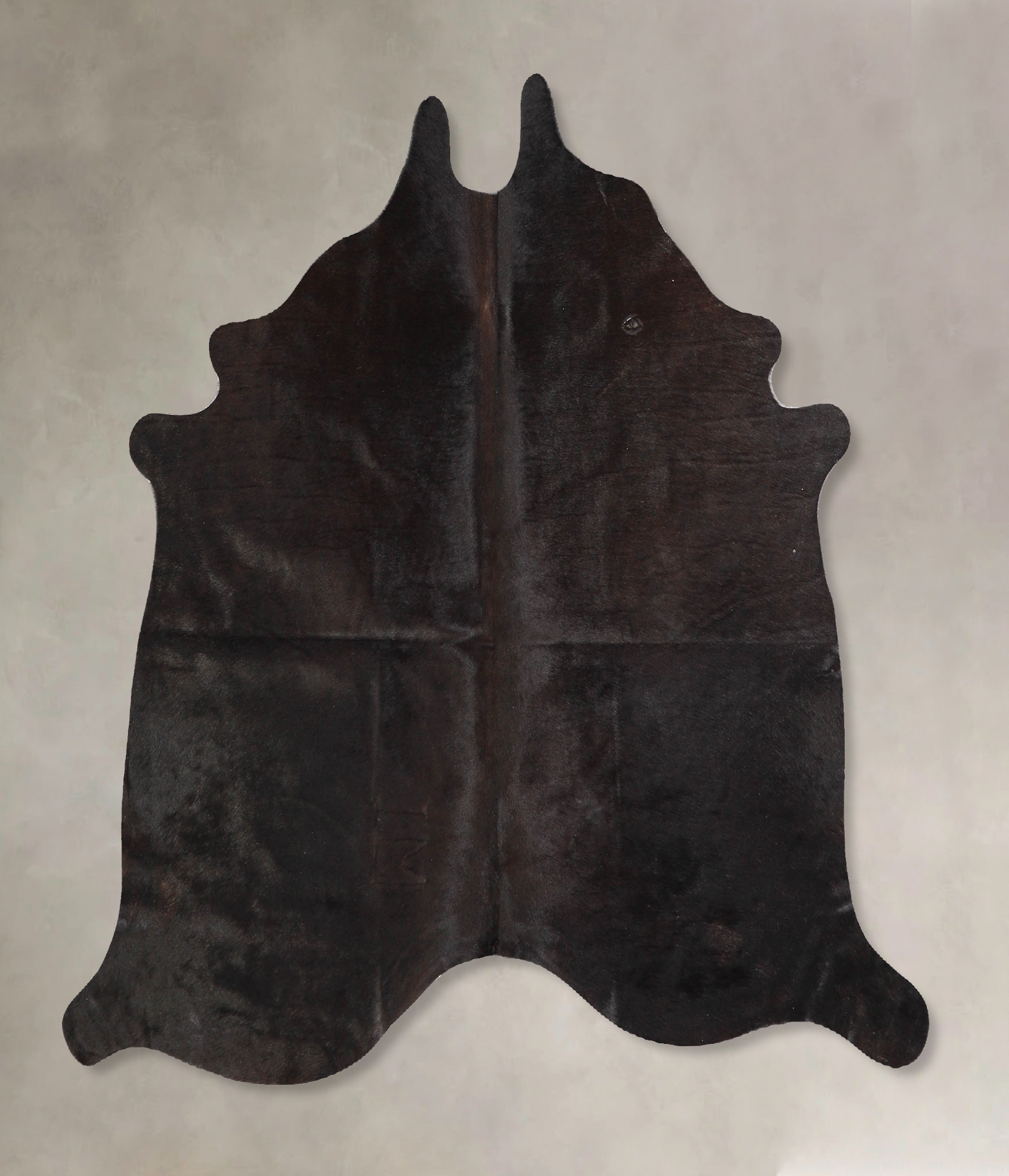 Solid Black Cowhide Rug #A34999