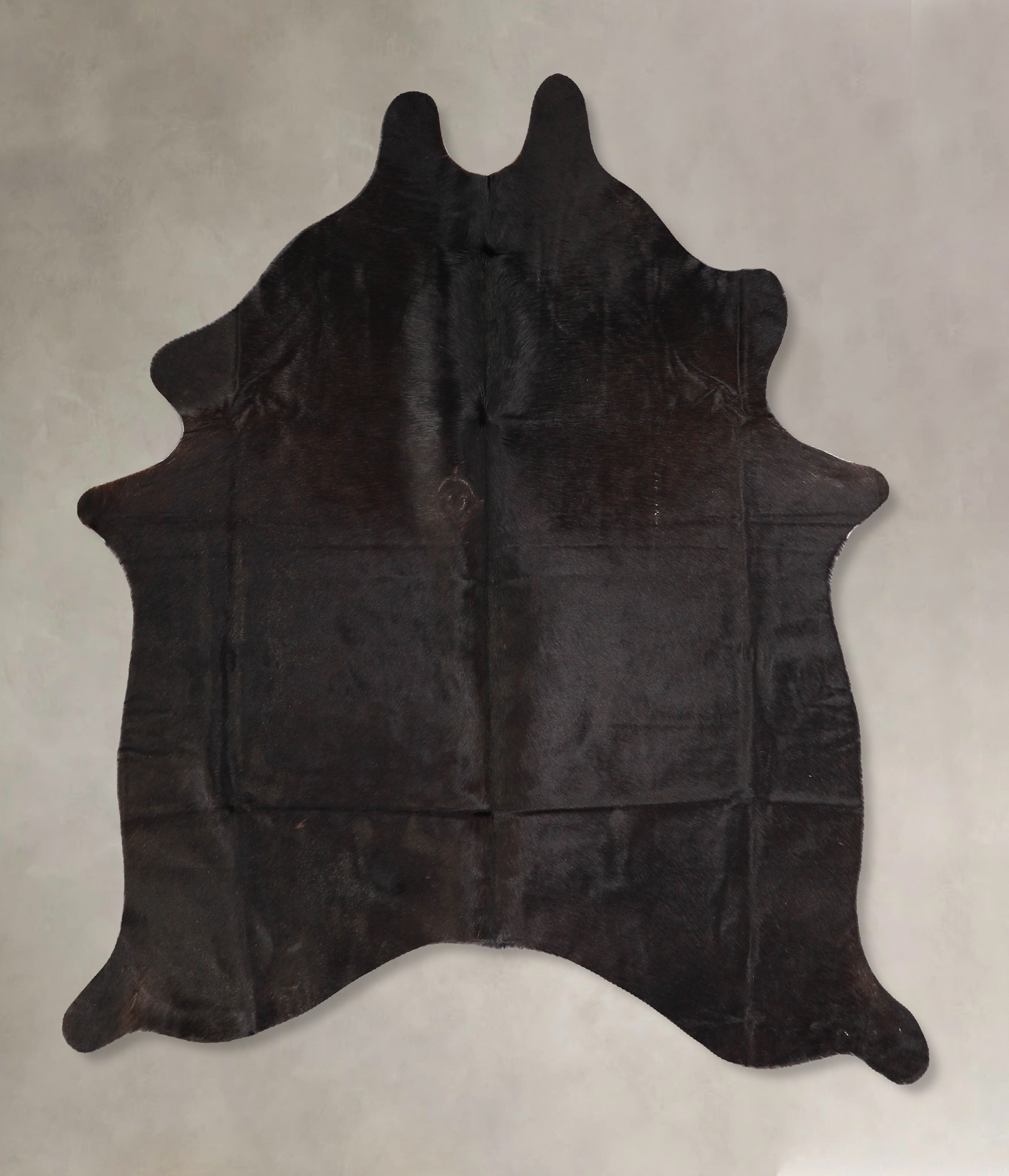 Solid Black Cowhide Rug #A35000