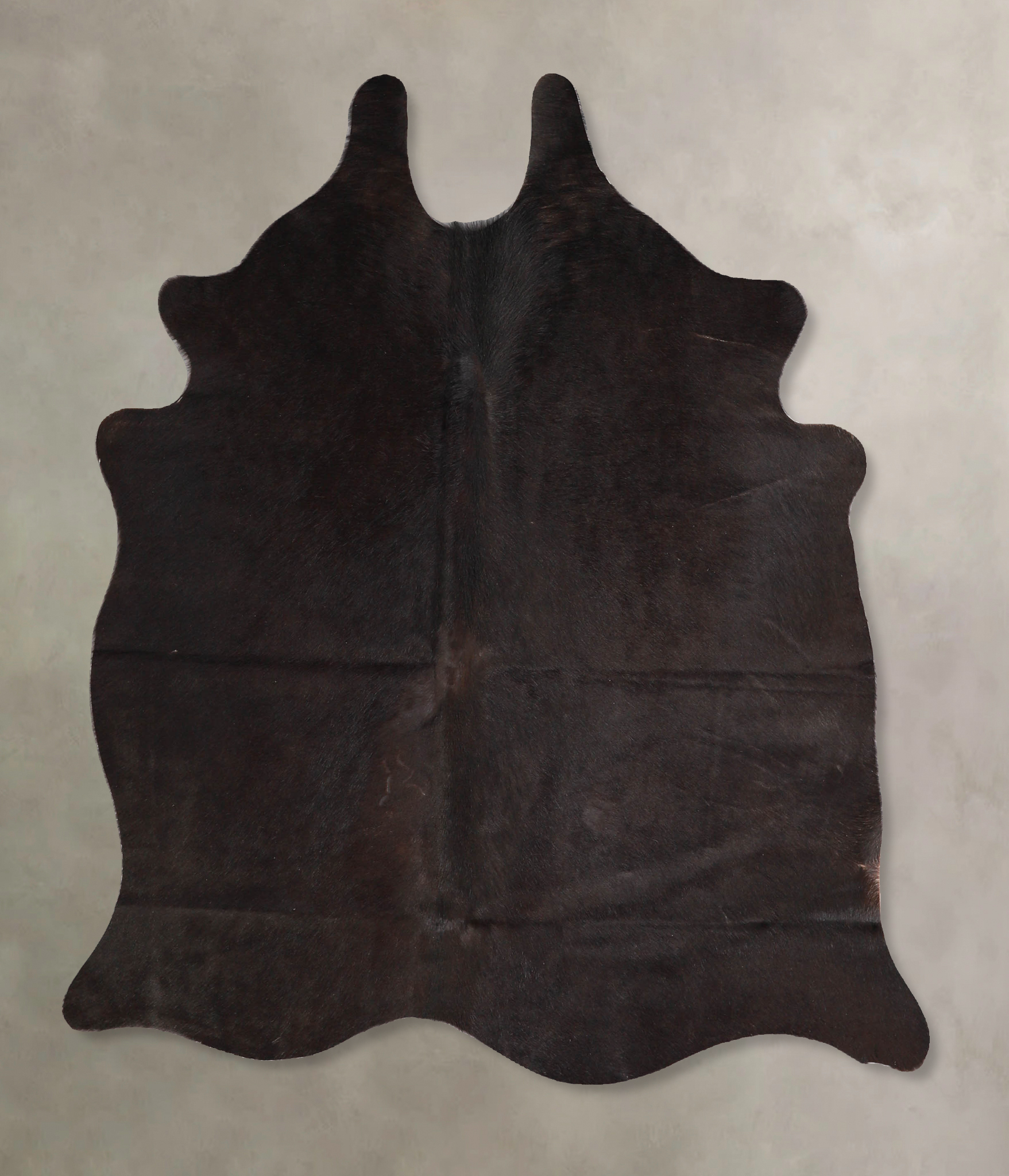 Solid Black Cowhide Rug #A35003