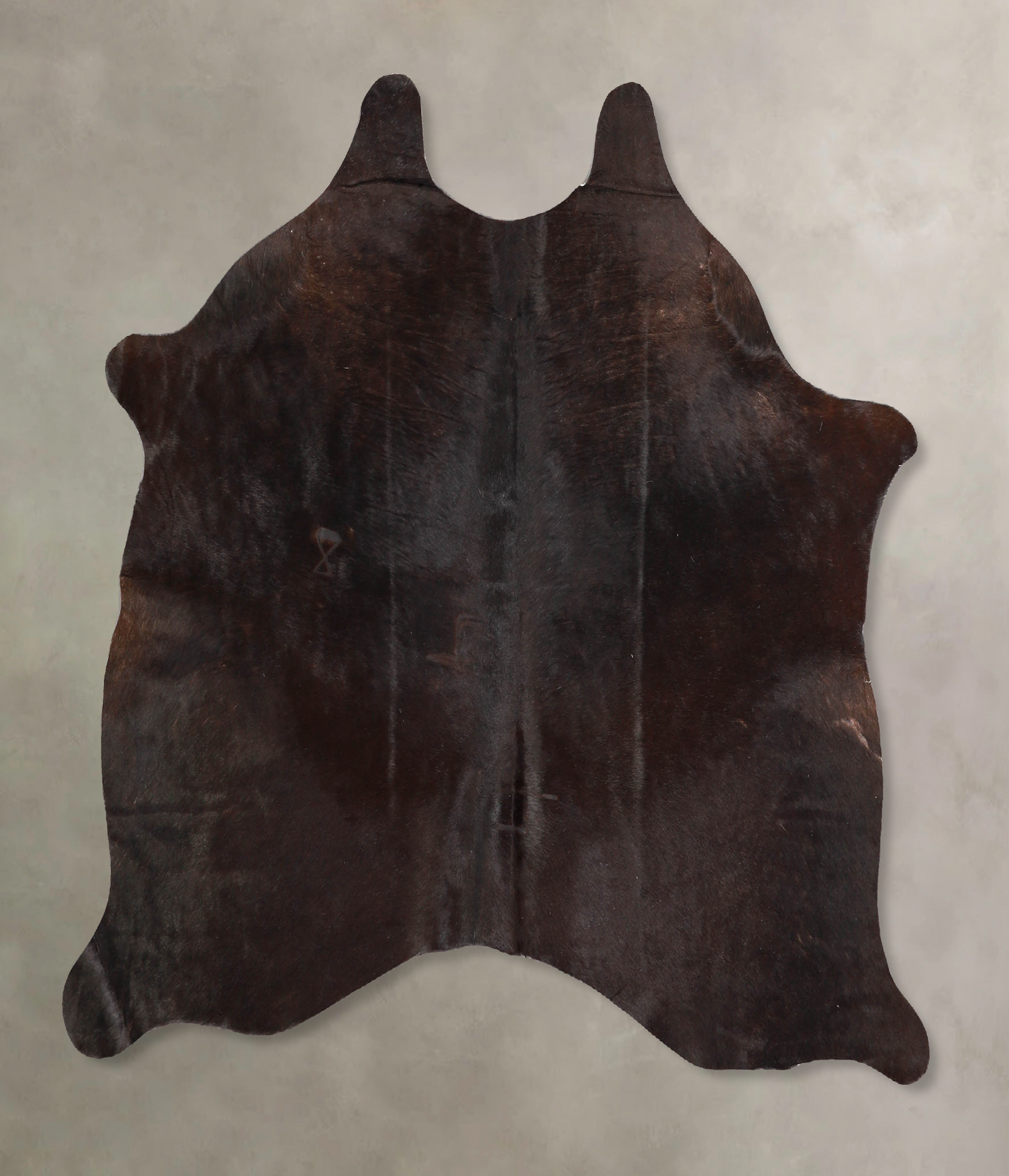 Solid Black Cowhide Rug #A35005