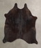 Solid Black Medium Brazilian Cowhide Rug 4'5