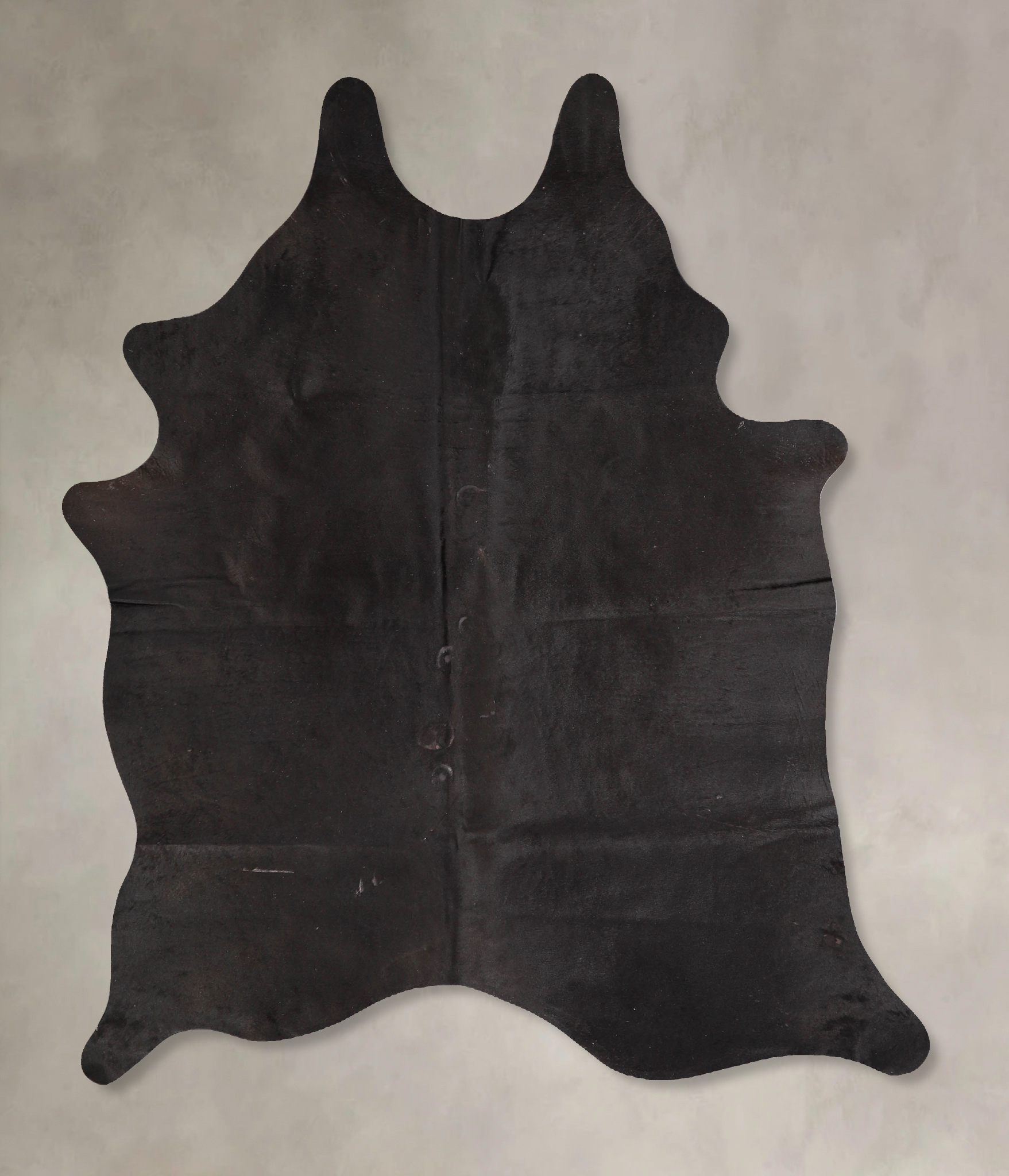 Solid Black Cowhide Rug #A35006