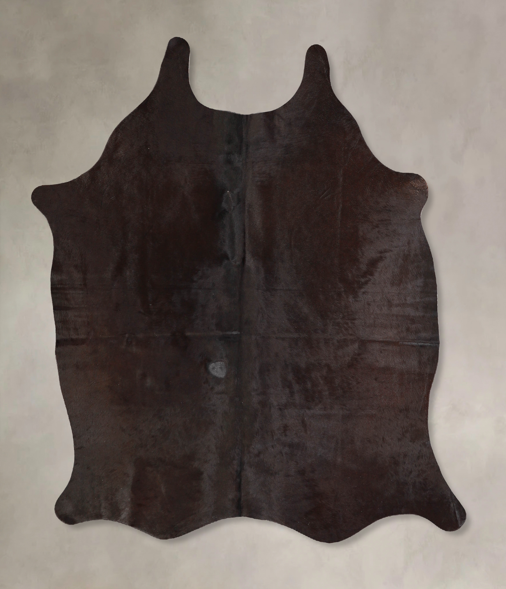 Solid Black Cowhide Rug #A35007