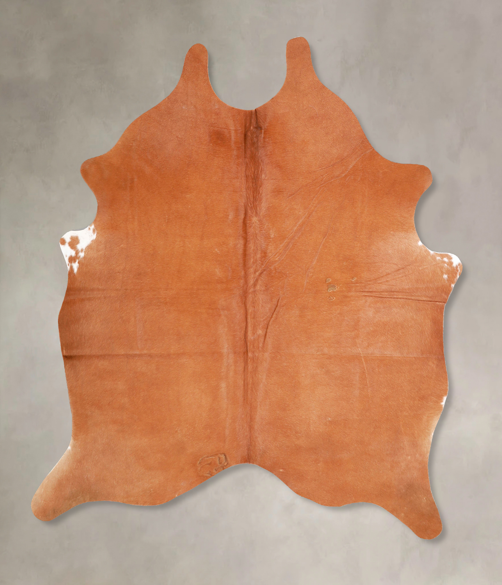 Solid Brown Cowhide Rug #A35008