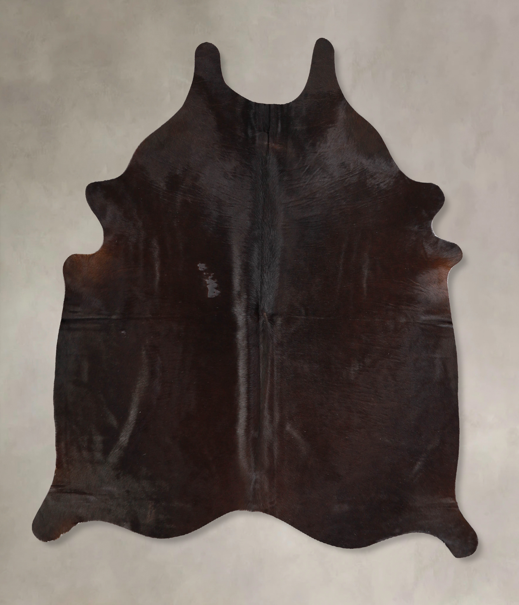 Solid Black Cowhide Rug #A35011