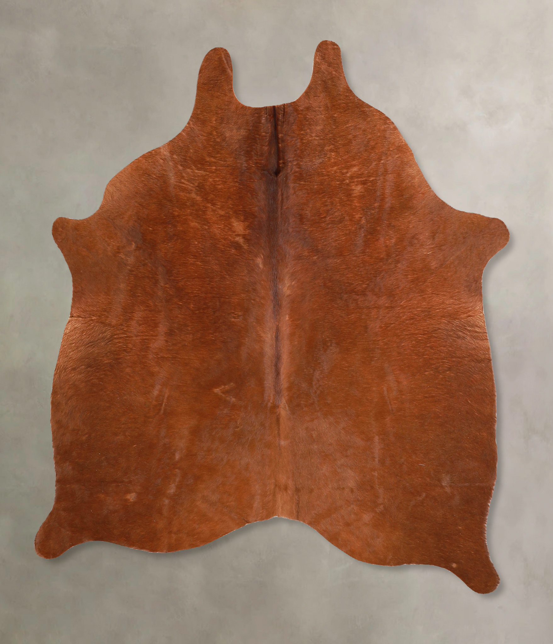 Solid Brown Cowhide Rug #A35019