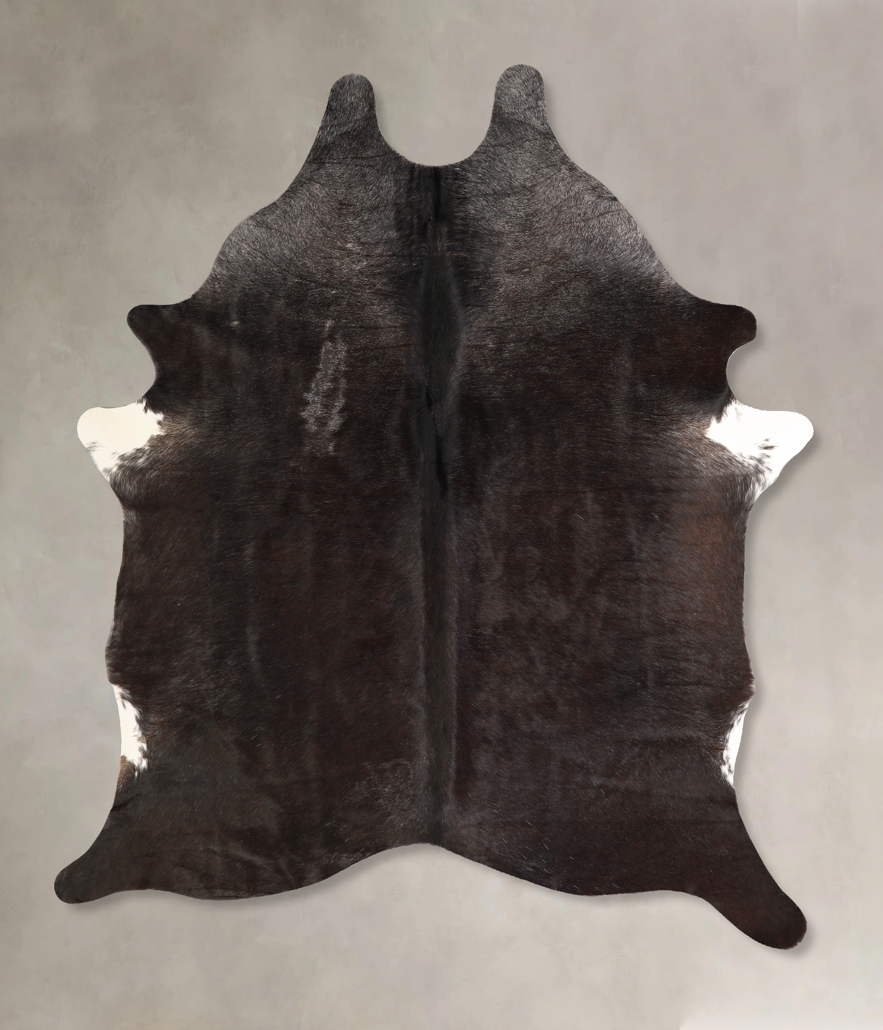 Solid Black Cowhide Rug #A35077