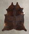 Dark Brindle Large Brazilian Cowhide Rug 6'5