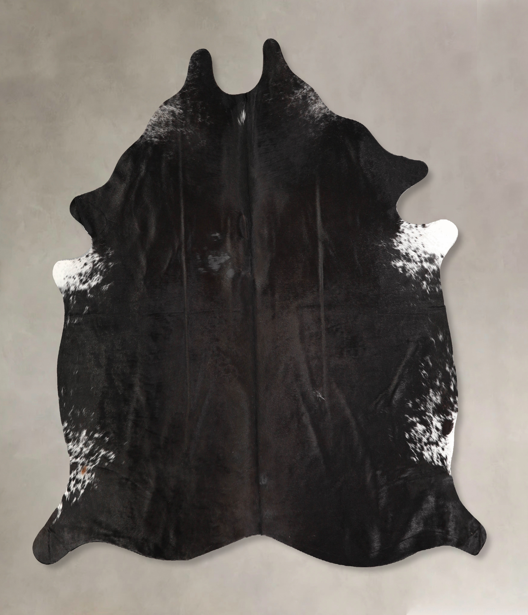 Solid Black Cowhide Rug #A35085