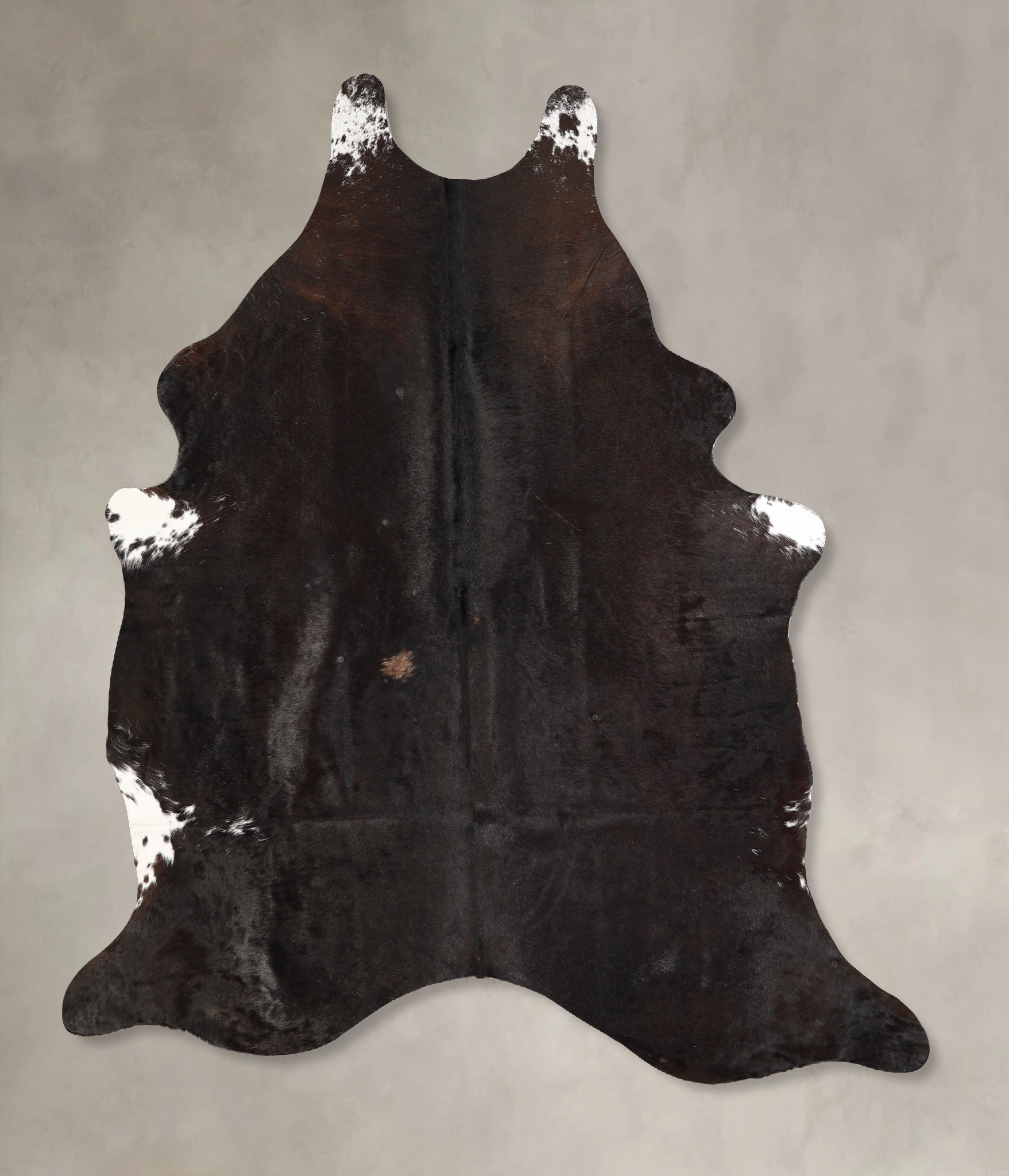 Solid Black Cowhide Rug #A35097