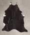 Solid Black Large Brazilian Cowhide Rug 6'5