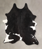 Black and White Large Brazilian Cowhide Rug 6'6