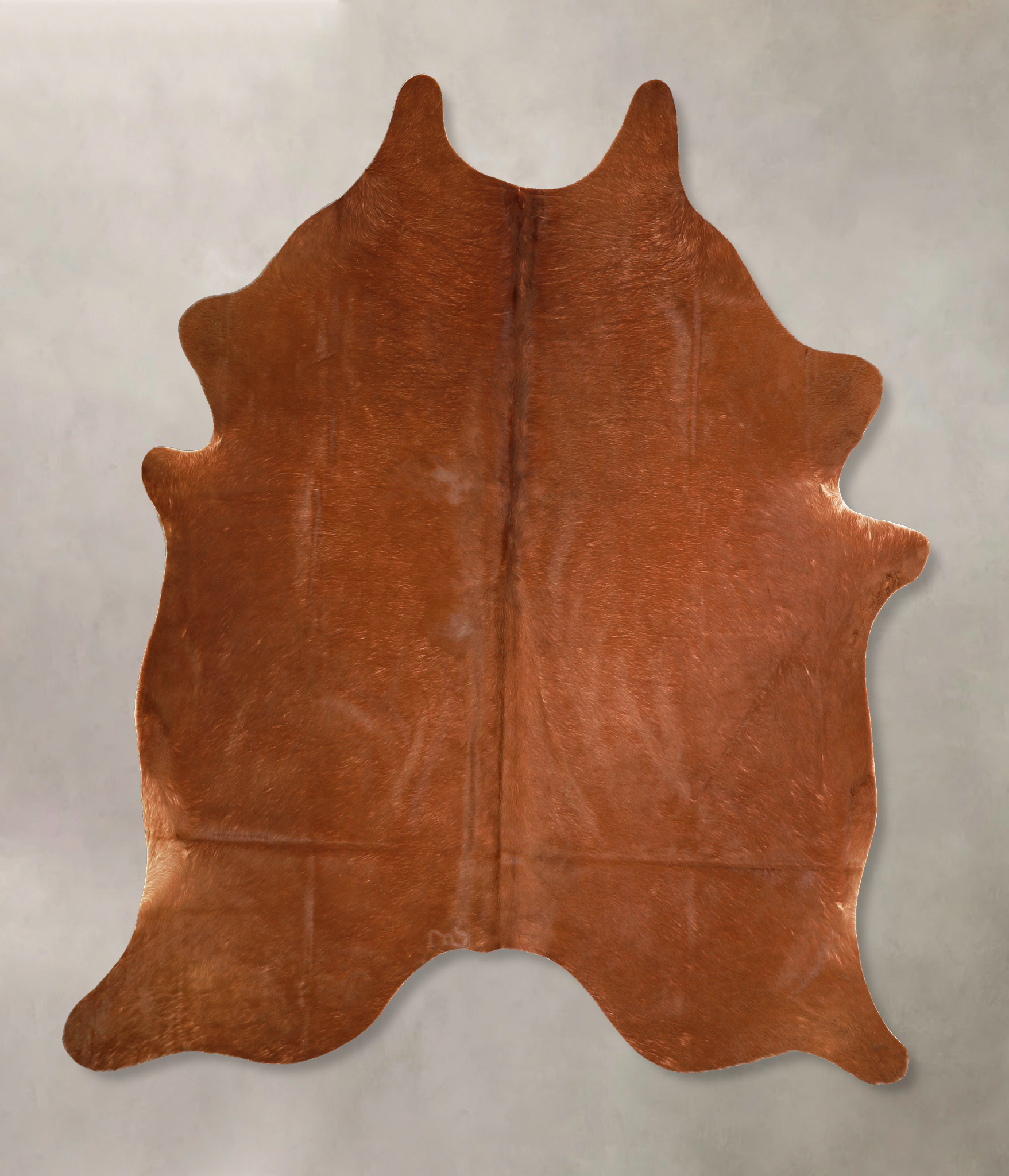 Solid Brown Cowhide Rug #A35105