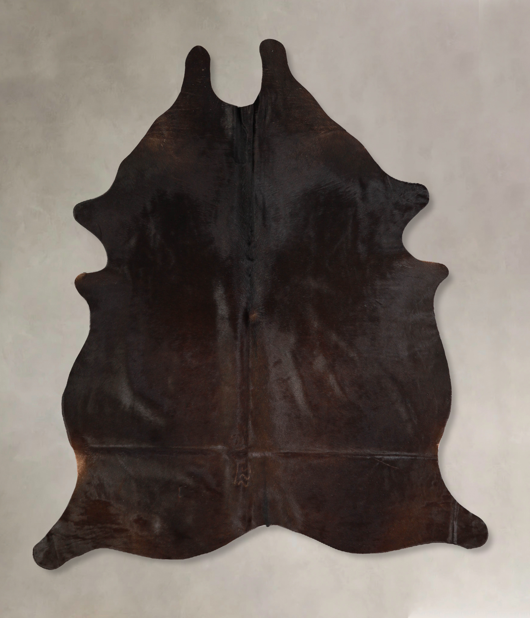 Solid Black Cowhide Rug #A35106