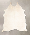 Ivory with Beige Large Brazilian Cowhide Rug 6'5