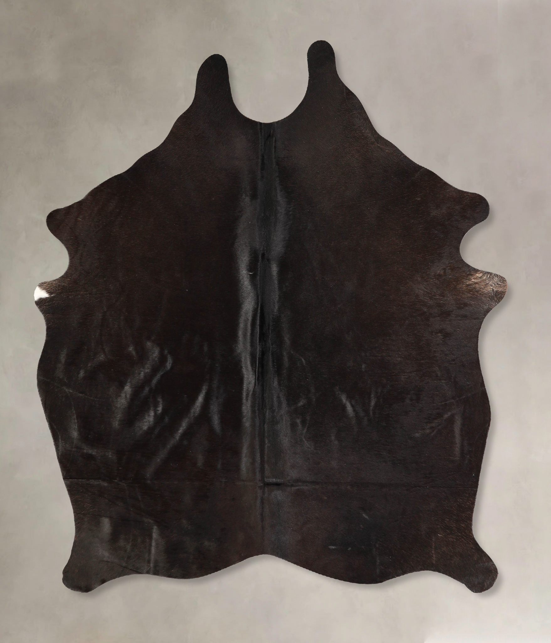 Solid Black Cowhide Rug #A35112