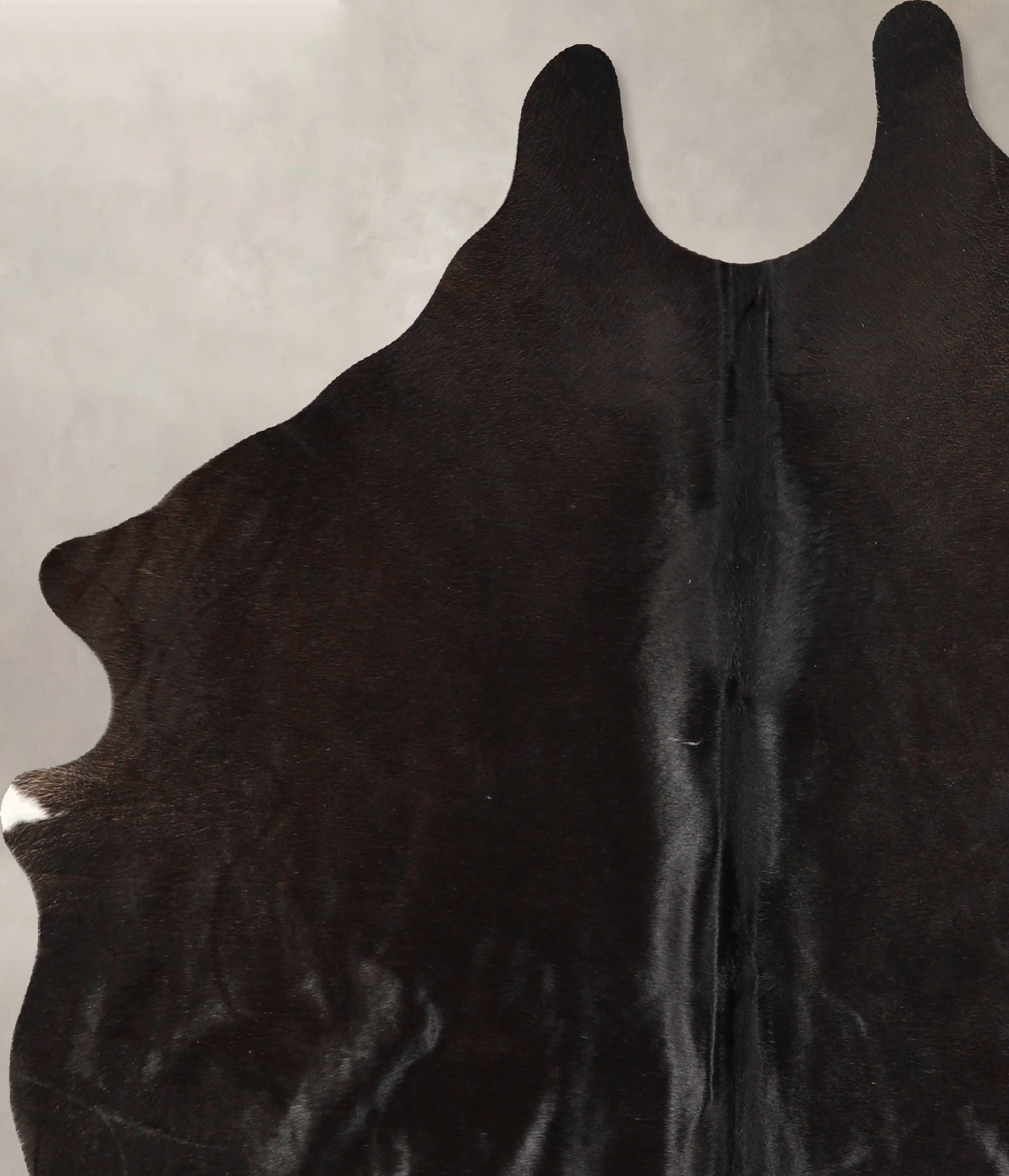 Solid Black Cowhide Rug #A35112