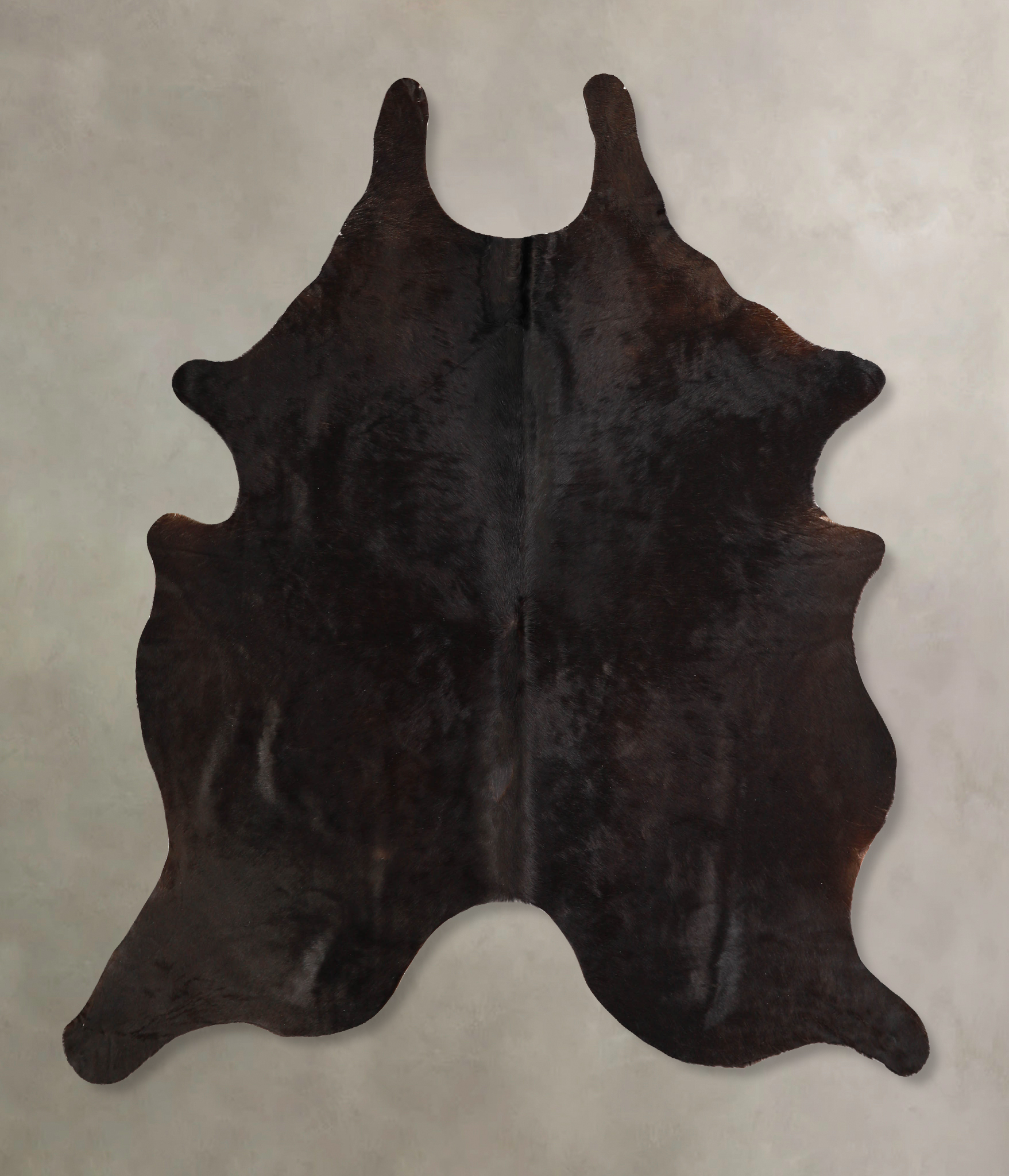 Solid Black Cowhide Rug #A35120