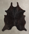 Solid Black X-Large Brazilian Cowhide Rug 6'11