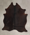 Solid Black Large Brazilian Cowhide Rug 6'4